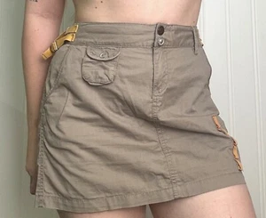 Mür Mür Khaki Cargo Rock Orange Akzente Reißverschlüsse L Steampunk Y2K Grunge Street - Bild 1 von 11