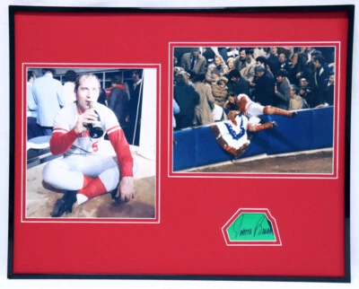 Johnny Bench Signed Framed 16x20 Photo Set JSA Reds - Image 1 of 2
