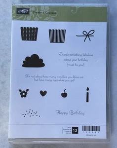Stampin Up Retired Set12 "Create A Cupcake" 121982 Sweet Treats, Kerzensätze - Bild 1 von 4