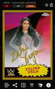 TOPPS WWE SLAM DIGITAL CARD ZELINA VEGA 235CC CHROME 2020 THROWBACKS GOLD... - Photo 1 sur 1