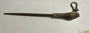 Civil War Era Knife Sharpening Steel With Wood/ Metal Handle Large Butcher Size - Picture 1 of 2