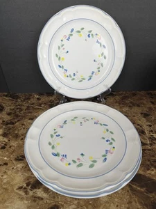 Juego de 3 platos de cena expresiones florales patrón de flores gres 10,75" - Imagen 1 de 7