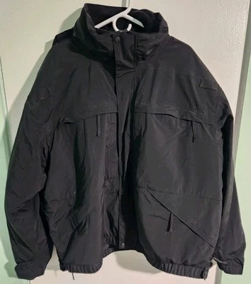 Chaqueta táctica 5.11 5 en 1 para todo clima resistente capucha y vellón para hombre talla 2XL Foto 1 de 4