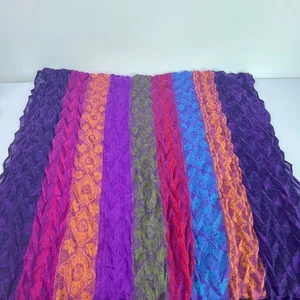 Factories Connection Damen Pashmina mehrfarbig Streifen Polyester Waffel Schal - Bild 1 von 13