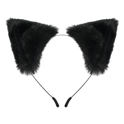 Diadema con orejas de gato negras Pedenty para mujeres niñas, disfraces de Halloween Foto 1 de 4