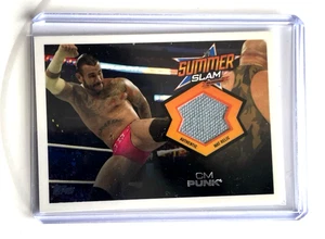 2013 Topps WWE Summer Slam 25th Anniversary CM Punk Mat Relic - Picture 1 of 2