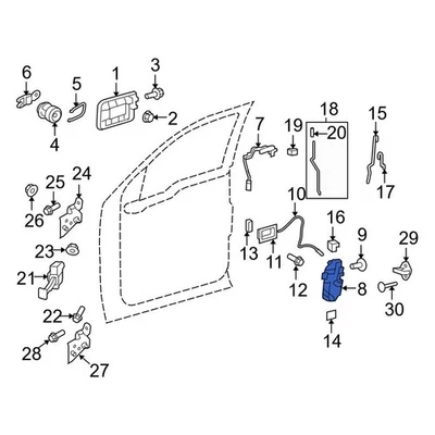 For Ford F-150 2010-2014 Ford CL3Z5426413A Rear Left Door Latch Assembly - Image 1 of 3