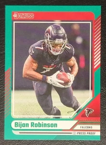 2024 Donruss Bijan Robinson Green Press Proof Parallel #162 *Chipped - Bild 1 von 3
