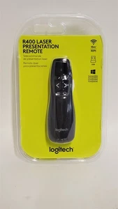 Logitech Wireless Presenter R400, PowerPoint Remote Clicker w/ Red Laser Pointer - Picture 1 of 2