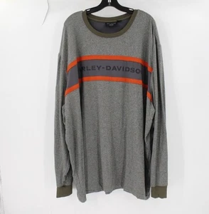 Harley Davidson sweatshirt Men's 5XL Performance Long Sleeve Heather Gray vented - Picture 1 of 12