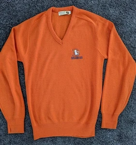 Vintage Logo 7 Denver Broncos Sweater Sz Small 1970s V-neck Indianapolis READ - Picture 1 of 7
