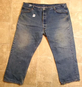 Levi Jeans Herren 44 x 27 blau 501 XX Button Fly Regular Straight Denim Arbeitsjeans - Bild 1 von 8