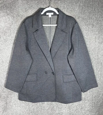 Blazer Liz Claiborne para mujer talla XXL gris negro elástico manga larga Foto 1 de 4