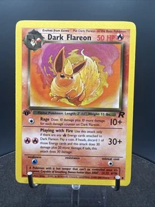 Dark Flareon 35/82 – 1st Edition Team Rocket – Vintage Pokémon WOTC - Picture 1 of 21