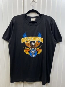 Camiseta Harley Davidson Soaring Eagle Vintage Años 80 Para Hombre Grande Negra V Twin - Imagen 1 de 8
