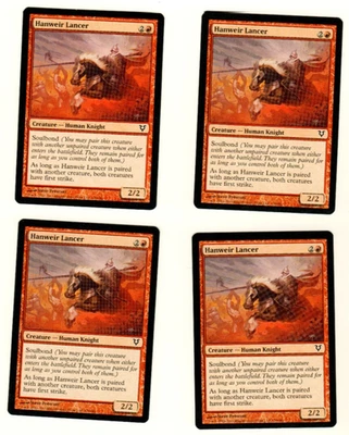 Set Of 4 Hanweir Lancer Avacyn Restored 138/244 Magic the Gathering MTG Card - Image 1 of 4