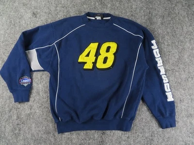 Vintage Jimmie Johnson Sweatshirt Mens Medium Blue #48 Chase Lowes Racing Nascar - Image 1 of 4