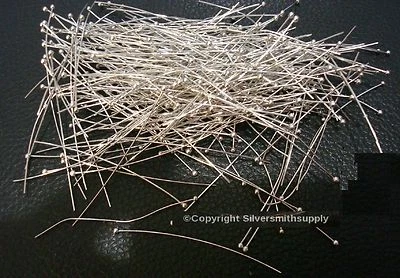 300 pasadores de cabeza de bola plata esterlina plt joyería pasadores de cabeza colgante 45 mm FPS174B Foto 1 de 3