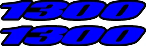 2 Custom Blue Hayabusa 1300 Emblem Decals Stickers Flag GSXR - Picture 1 of 2