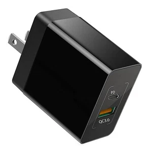 Quick Home Charger 30W 2-Port USB Type-C PD Travel Wall Power for Smartphones - Picture 1 of 6