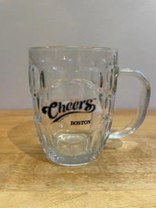 CHEERS Bar Boston, Clear Dimpled Glass 16 oz Beer Mug, 2003 Cup Collectible - Picture 1 of 2