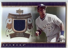 RICKIE WEEKS 2007 Upper Deck Game Materials Jersey Relic Brewers