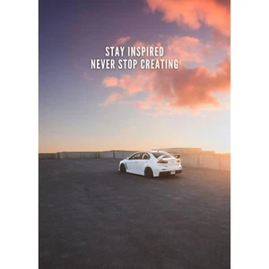 Motivational Poster Mitsubishi Evo 10 Inspiring Text #004 - Picture 1 of 14