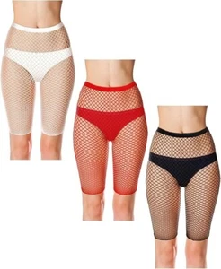 3 Stück Damen Halloween Netz Legging Radfahren Shorts Hot Pants Strümpfe UK - Bild 1 von 12