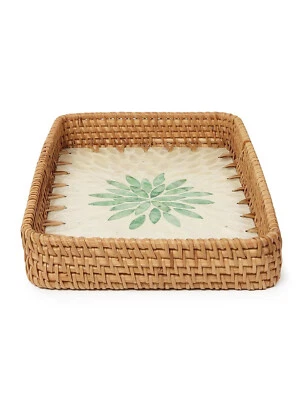 Decorative Handcrafted Serving Cane Tray for multi-purpose - Free Shipping - Image 1 of 4