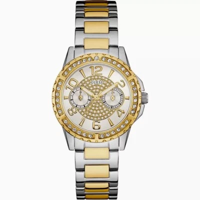 AUTHENTIC GUESS LADIES' SASSY WATCH TWO TONE RRP:$379 0705L4 Brand New - image 1 of 4