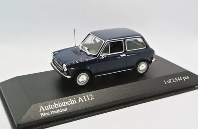 Minichamps 1:43 AUTOBIANCHI A112 dark blue 1974 Diecast - Image 1 of 4