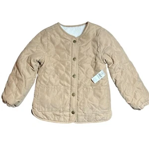 NWT Old Navy Reversible Quilted Sherpa Lined Jacket Snap Front Toddler Size 5T - Picture 1 of 4