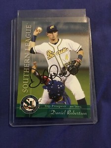 2015 Daniel Robertson Biscuits Southern Minor League Card Auto Autograph Signed