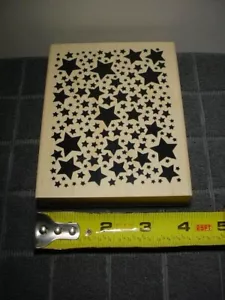 NUOVO TIMBRO ARTIGIANALE, MODELLO STELLE ALLOVER, STAMPABILITÀ, 2020, HOBBY LOBBY - Foto 1 di 5