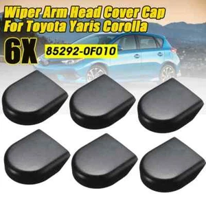 Replacement Wiper Arm Head Nut Cover Caps Black For Toyota Yaris Corolla Verso - Picture 1 of 10