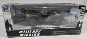 New Ray 1/32 Diecast Model Car Jeep Willys U.S.A. Army Green Military Mission - Picture 1 of 7
