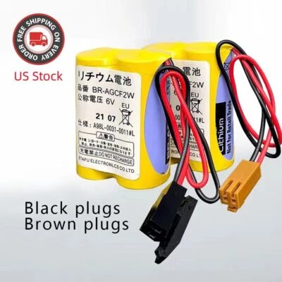 (US FAST)BR-AGCF2W 6V PLC Battery For FANUC A98L-0031-0011 CNC Machine - Image 1 of 2