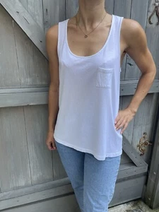 COS ärmellos Shirt Top Oberteil Träger Tunika unter Jacke zu Jeans weiß Gr. M - Bild 1 von 4