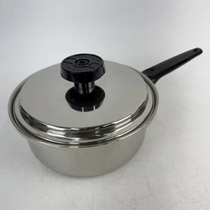 EHP EKCO Tri-Clad Stainless Steel 9” Sauce Pan Pot W/Vented Lid Titanium 9HE - Picture 1 of 16