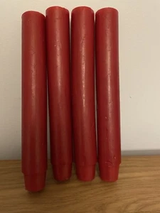 Red Dinner Candles x 4 - Picture 1 of 4