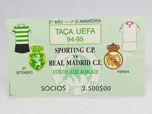 Boleto de fútbol Copa UEFA 1994/95 SPORTING C.P. vs REAL MADRID C.F. 27.09.1994 - Imagen 1 de 6