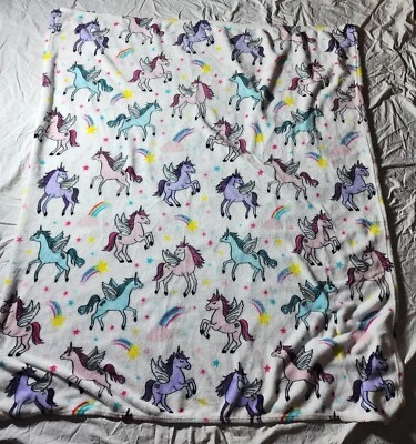 RT Designers Collection Unicornio Estrellas Arco Iris Multicolor Manta 50"x60" Foto 1 de 3