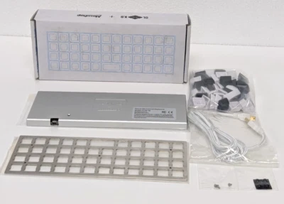MASSDROP X OLKB-48 PLANCK MECHANICAL KEYBOARD KIT, SILVER CASE, MX COMPATIBLE... - Image 1 of 4