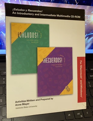 Saludos y Recuerdos CD-ROM Introductory and Intermediate Spanish MAC and Windows - Image 1 of 2