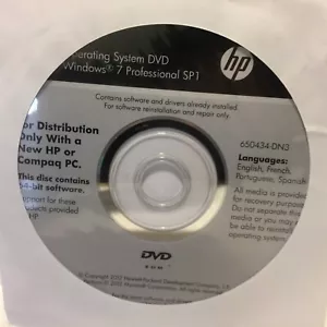 New HP Compaq Windows 10 Pro Operating System Reinstallation DVD NO PRODUCT KEY - Picture 1 of 6