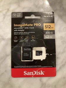 Carte microSDXC UHS-1 SanDisk ImageMate PRO 512 Go avec adaptateur - Photo 1 sur 2