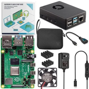 Raspberry Pi 4 4GB Basic Starter Kit with Fan-Cooled Heavy-Duty Aluminum Allo... - Picture 1 of 9