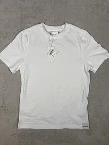 Reebok 2019 Victoria Beckham Damen Logo Tee weiß uni Shirt Größe Medium neu mit Etikett - Bild 1 von 13