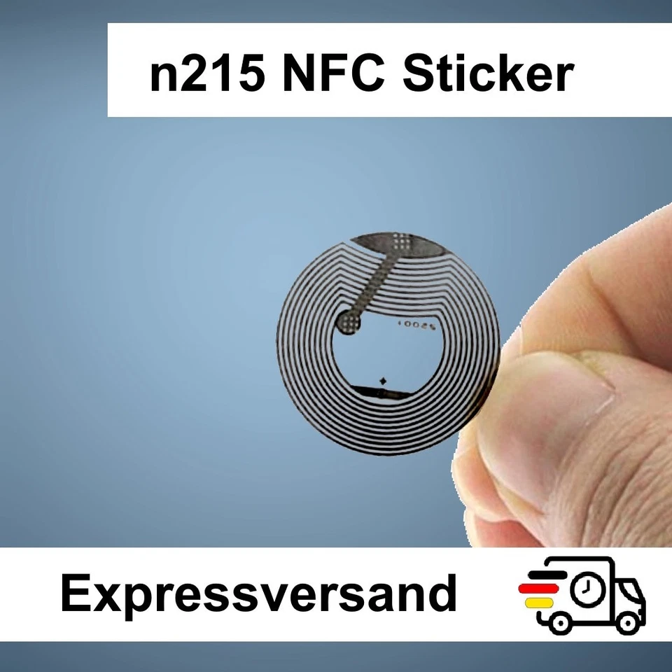 NFC.SUPPLY [10 Pezzi] Adesivi NFC Trasparenti n215, 540 Byte Tag per iPhone Android Amiibo