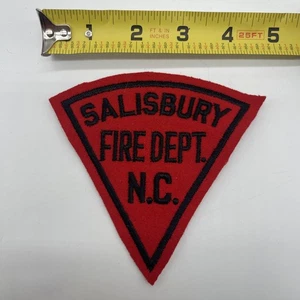 North Carolina Salisbury Fire Dept. Fire Department Shoulder Patch Felt Cut Edge - Picture 1 of 4
